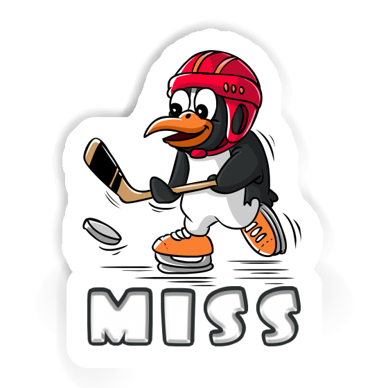 Miss Sticker Ice Hockey Penguin Image