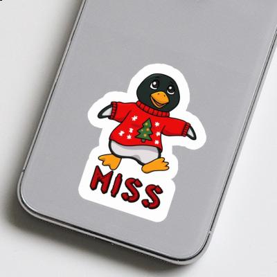 Weihnachtspinguin Aufkleber Miss Gift package Image