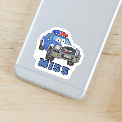 Autocollant Voiture de police Miss Notebook Image