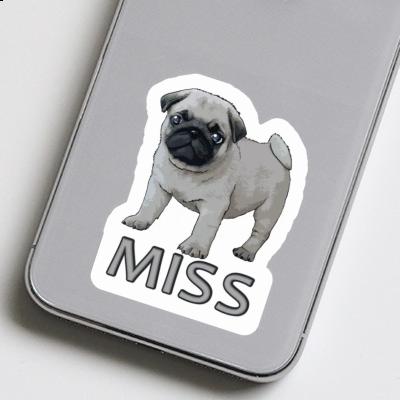 Sticker Pug Miss Laptop Image