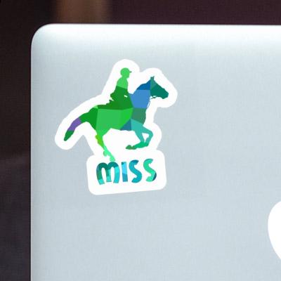 Sticker Miss Horse Rider Laptop Image