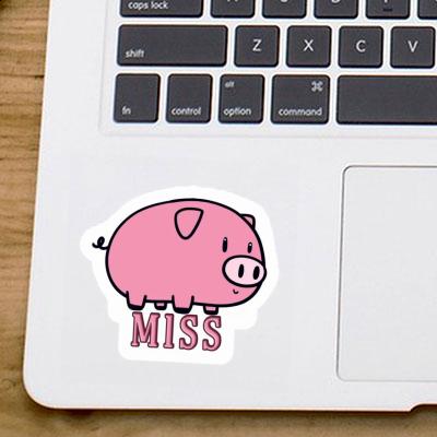 Pig Sticker Miss Laptop Image