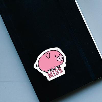 Pig Sticker Miss Notebook Image