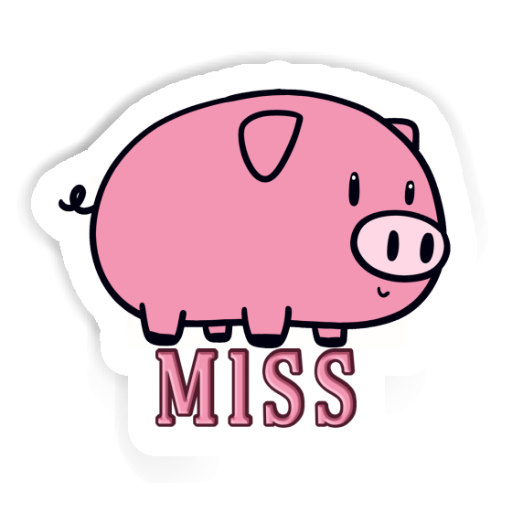 Schwein Aufkleber Miss Gift package Image