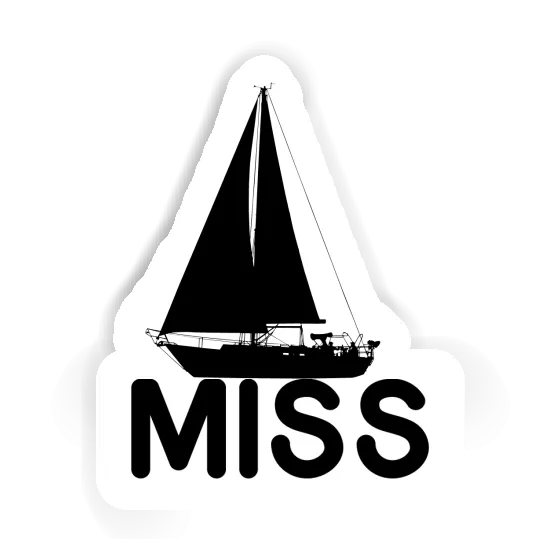 Sticker Miss Sailboat Laptop Image