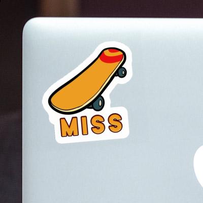 Skateboard Aufkleber Miss Laptop Image