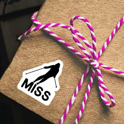 Aufkleber Skifahrerin Miss Gift package Image