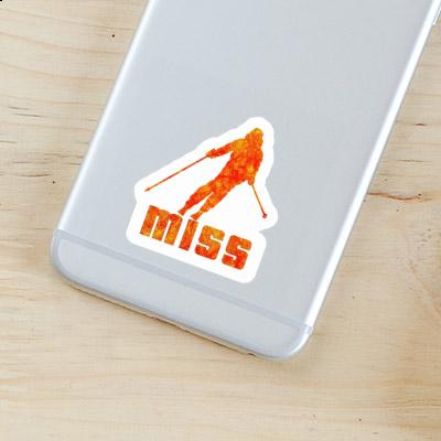 Sticker Miss Skier Laptop Image