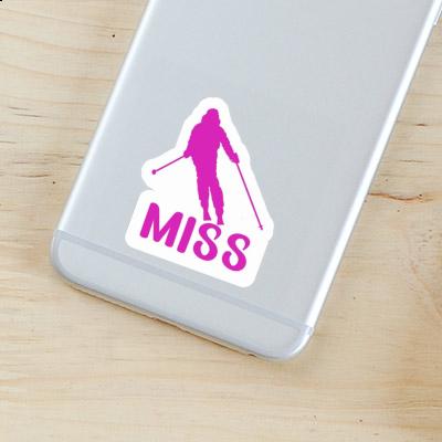 Skier Sticker Miss Image