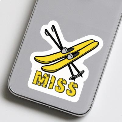 Aufkleber Ski Miss Notebook Image