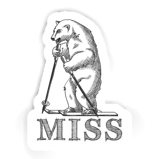 Sticker Miss Skier Laptop Image