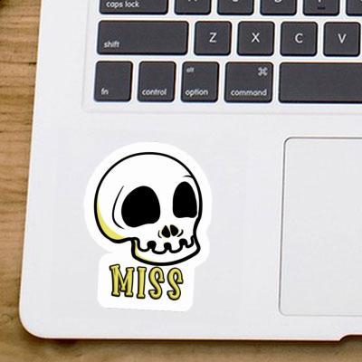 Miss Sticker Skull Notebook Image