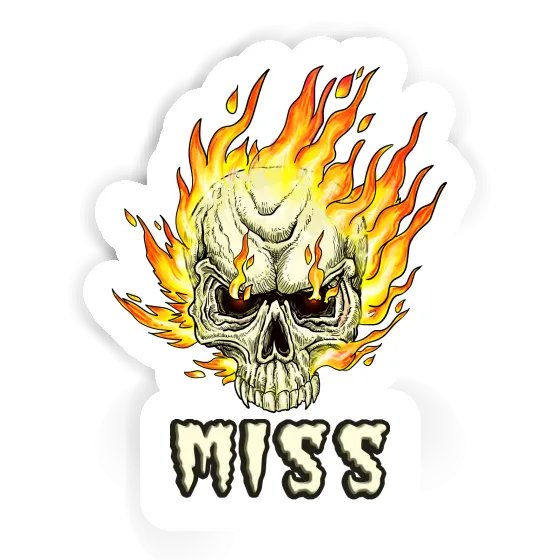 Skull Sticker Miss Laptop Image