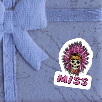 Miss Sticker Ladys Skull Laptop Image