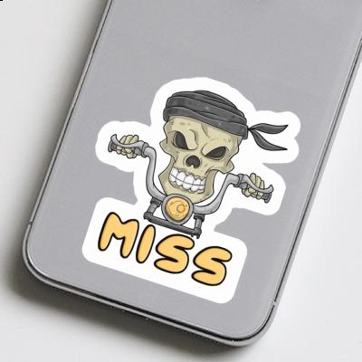 Motorbike Rider Sticker Miss Image