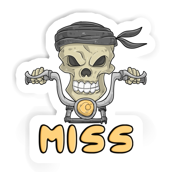 Motorbike Rider Sticker Miss Laptop Image