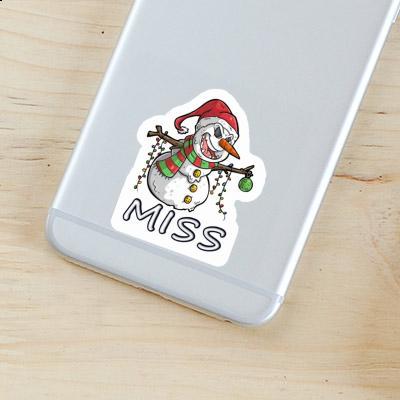 Snowman Sticker Miss Laptop Image