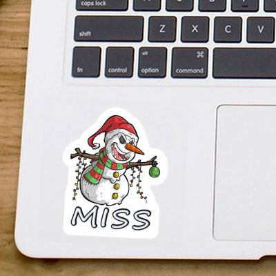 Autocollant Bonhomme de neige Miss Gift package Image