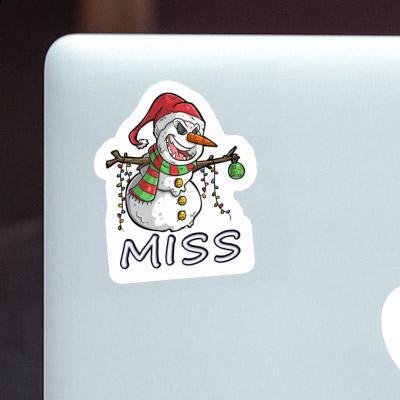 Miss Autocollant Bonhomme de neige Laptop Image