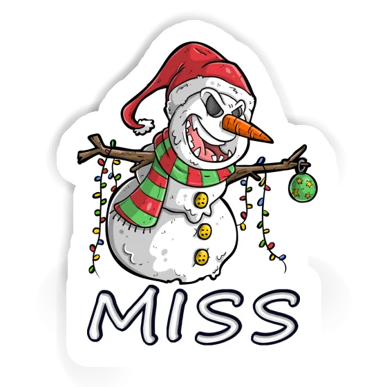 Autocollant Bonhomme de neige Miss Gift package Image