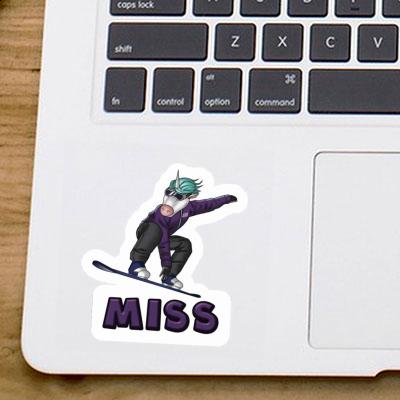 Snowboarder Sticker Miss Gift package Image