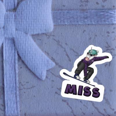 Snowboarder Sticker Miss Laptop Image