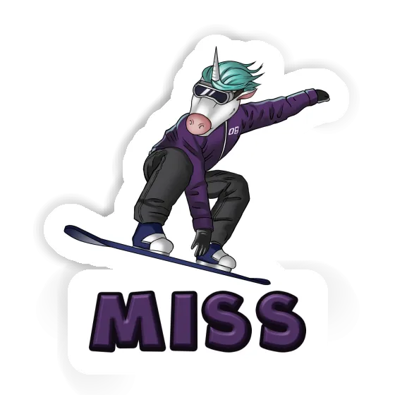 Snowboarder Sticker Miss Gift package Image