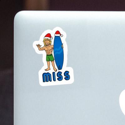 Miss Aufkleber Weihnachtssurfer Laptop Image