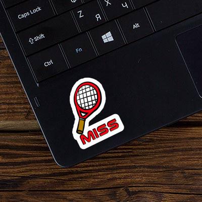 Autocollant Raquette de tennis Miss Laptop Image