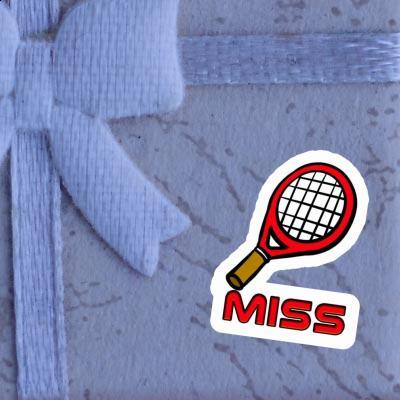 Miss Sticker Tennisschläger Notebook Image