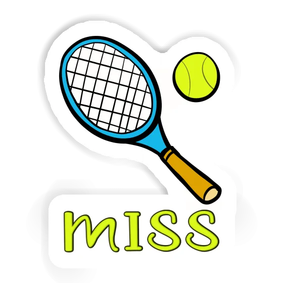 Sticker Miss Tennis Racket Laptop Image