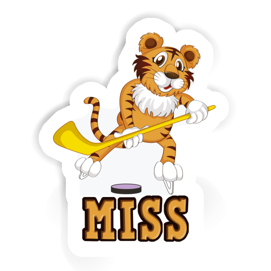 Hockey Player Sticker Miss Notebook Image