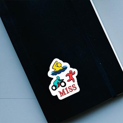 Sticker Miss Triathlete Laptop Image