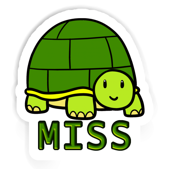 Sticker Miss Turtle Laptop Image