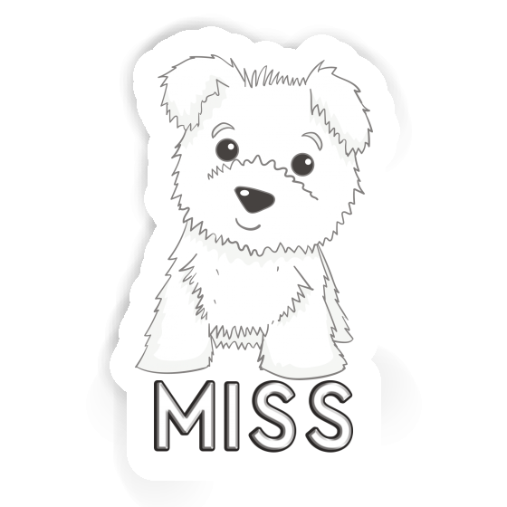 Westie Aufkleber Miss Gift package Image