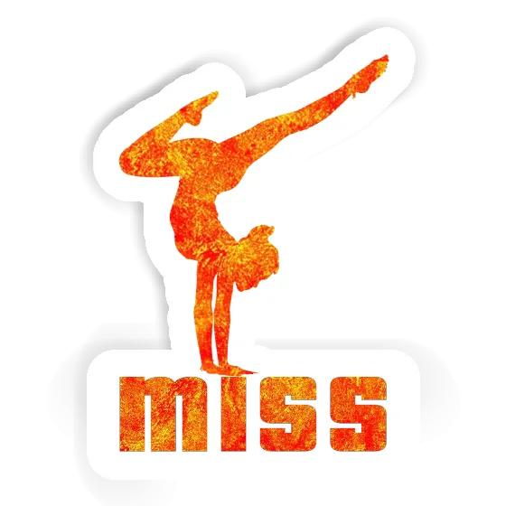 Miss Sticker Yoga Woman Laptop Image