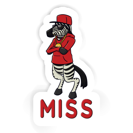 Sticker Miss Zebra Laptop Image