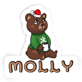 Aufkleber Weihnachtsbär Molly Image