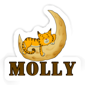 Sticker Molly Sleeping Cat Image