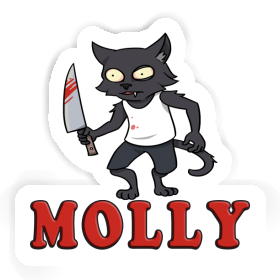 Sticker Psycho Cat Molly Image
