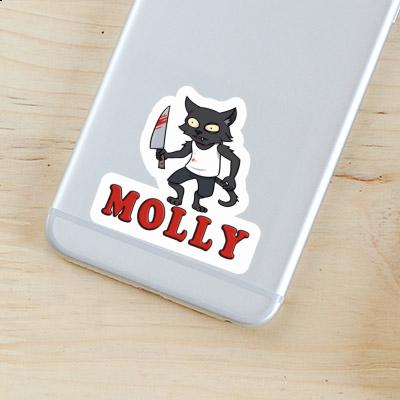 Autocollant Chat psychopathe Molly Notebook Autocollant Chat psychopathe Molly Notebook Image