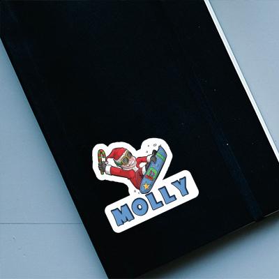 Molly Sticker Christmas Snowboarder Notebook Molly Sticker Christmas Snowboarder Gift package Image