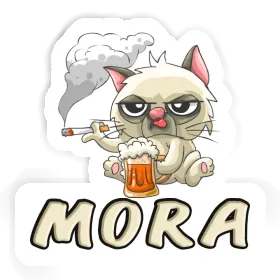 Aufkleber Mora Rauchende Katze Image