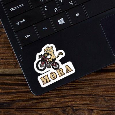 Chat à vélo Autocollant Mora Laptop Image
