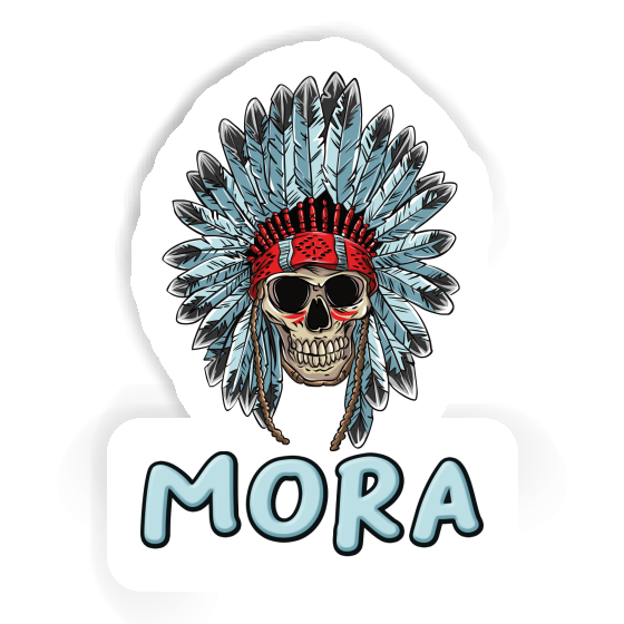 Mora Autocollant Tête de mort indien Laptop Mora Autocollant Tête de mort indien Laptop Image
