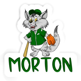 Baseball Cat Sticker Morton Image