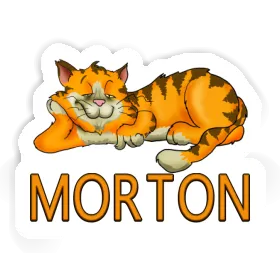 Morton Sticker Chilling Cat Image