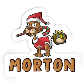 Christmas Cat Sticker Morton Image