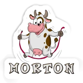 Morton Sticker Fitness Cow Image