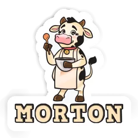 Cow Sticker Morton Image